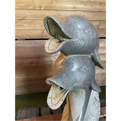 Large Granite dolphin sculpture  - THIS LOT IS TO BE COLLECTED BY APPOINTMENT FROM DUGGLEBY STORAGE, GREAT HILL, EASTFIELD, SCARBOROUGH, YO11 3TX