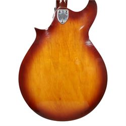Hondo II HM-9 batwing mandolin, with mother of pearl inlaid fretboard, L73cm