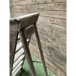 Vintage wooden step ladders  - THIS LOT IS TO BE COLLECTED BY APPOINTMENT FROM DUGGLEBY STORAGE, GREAT HILL, EASTFIELD, SCARBOROUGH, YO11 3TX