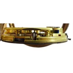 Edwardian 9ct rose gold open face, ladies keyless lever pocket watch by Marsh & Co, Birmingham, no. 1451, white enamel dial with Roman numerals, back case engraved with initials, case makers mark W.S, Chester 1902