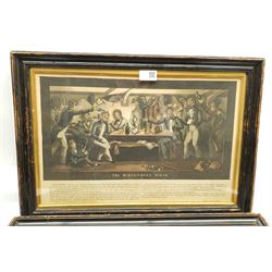 Thomas Sutherland (British 1785-1838): 'A Scene on the Main Deck' and 'The Midshipmen's Birth', near pair hand-coloured aquatints annotated with captions beneath pub. Jenkins, London 1824 and 1818, respectively, printed by Harrison 30cm x 46cm in ebonised frames with gilt slip (2)