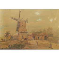 George Robert Vawser (British 1800-1888): Windmill, watercolour unsigned, inscribed and dated 1849 verso 30cm x 44cm