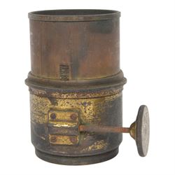 Late 19th century French brass cased camera lens, engraved Lerebours et Secretan a Paris, serial no. 8302, lens D6cm