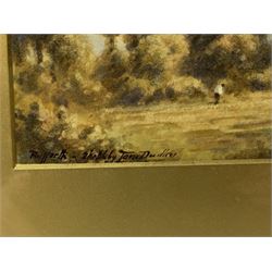 Tom Dudley (British 1857-1935): 'Ruffolk', watercolour sketch signed and titled 15cm x 24cm 