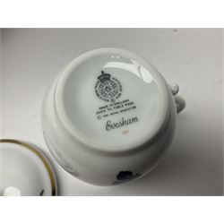 Royal Worcester Evesham pattern, including covered pot de cremes, twin handle tureen, serving dishes, flan dishes, side plates etc  