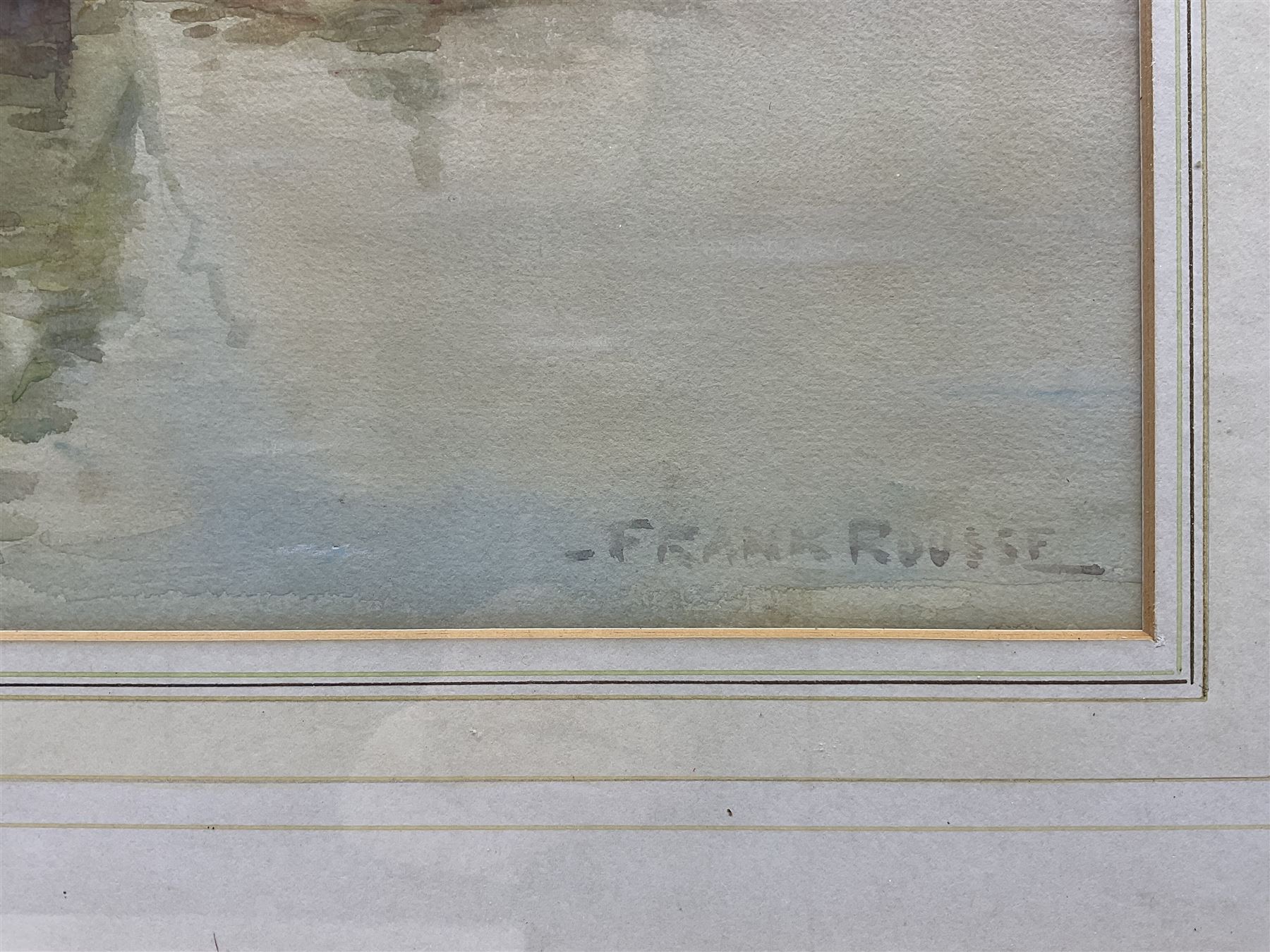 Frank Rousse (British fl.1897-1917): Whitby Harbour, watercolour signed 29cm x 49cm 