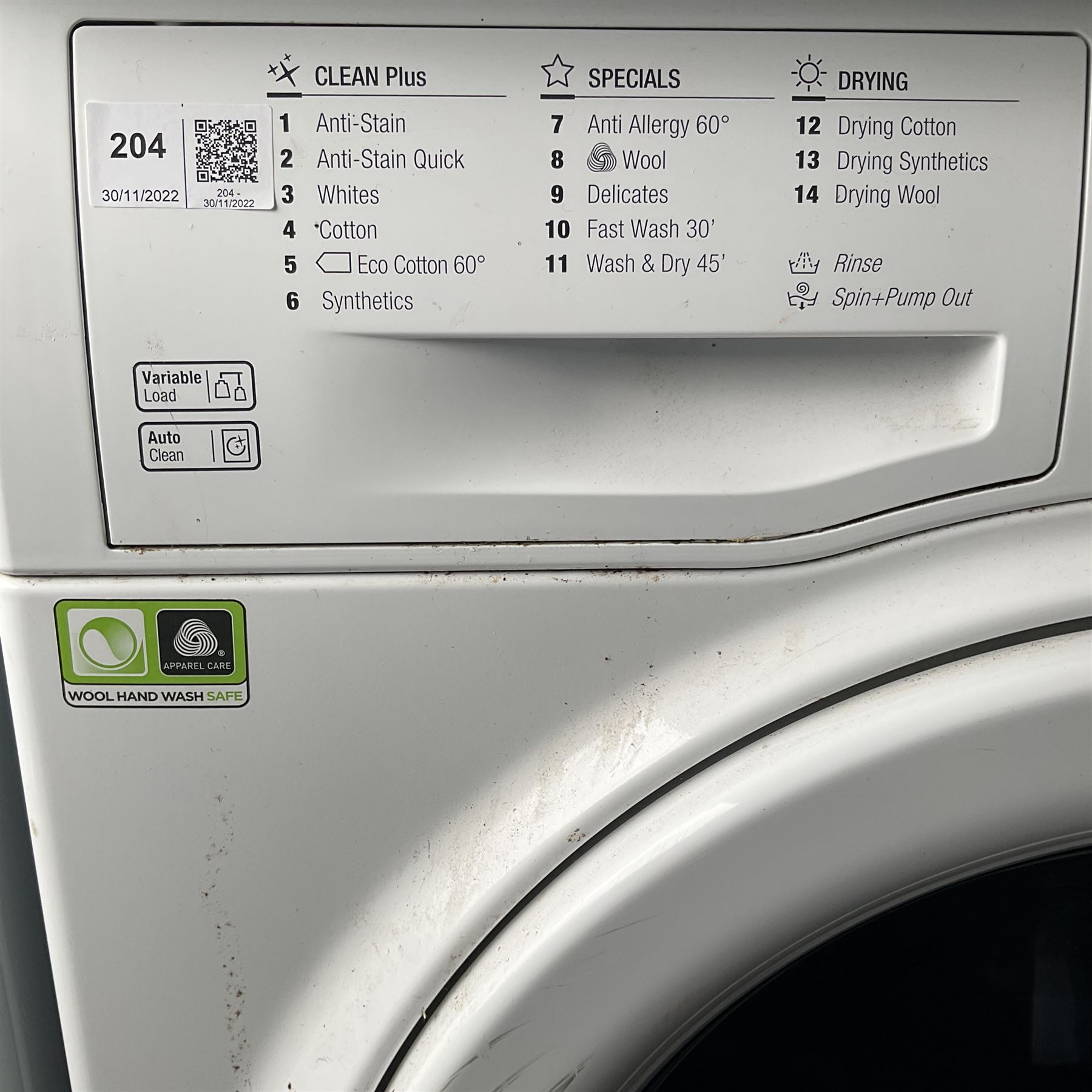 Hotpoint FDL 8640, 8kg + 6kg dry Washing machine  - THIS LOT IS TO BE COLLECTED BY APPOINTMENT FROM DUGGLEBY STORAGE, GREAT HILL, EASTFIELD, SCARBOROUGH, YO11 3TX