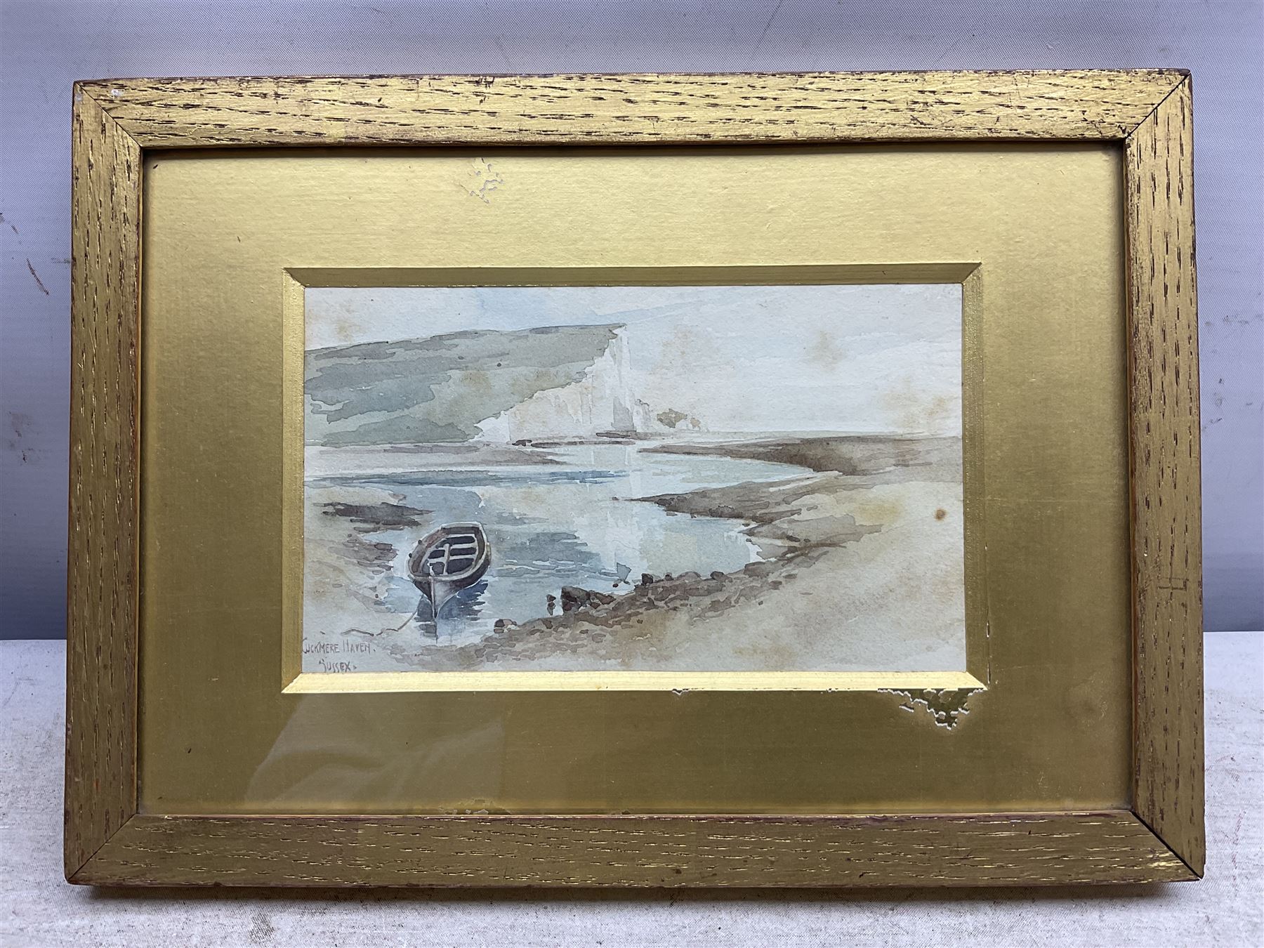 English School (Early 20th century): 'Westminster' and 'Cuckmere Haven - Sussex', pair watercolours titled unsigned 16cm x 10cm (2)