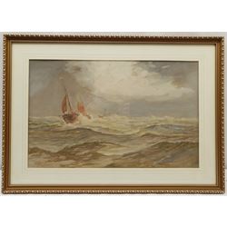 William Henry Pearson (British 19th/20th century): 'Off the Goodwins' Kent, watercolour signed and titled 30cm x 48cm