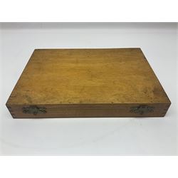 R & J Beck London microscope, model 7597, contained in fitted case, together with a boxed collection of glass microscope biological sample slides