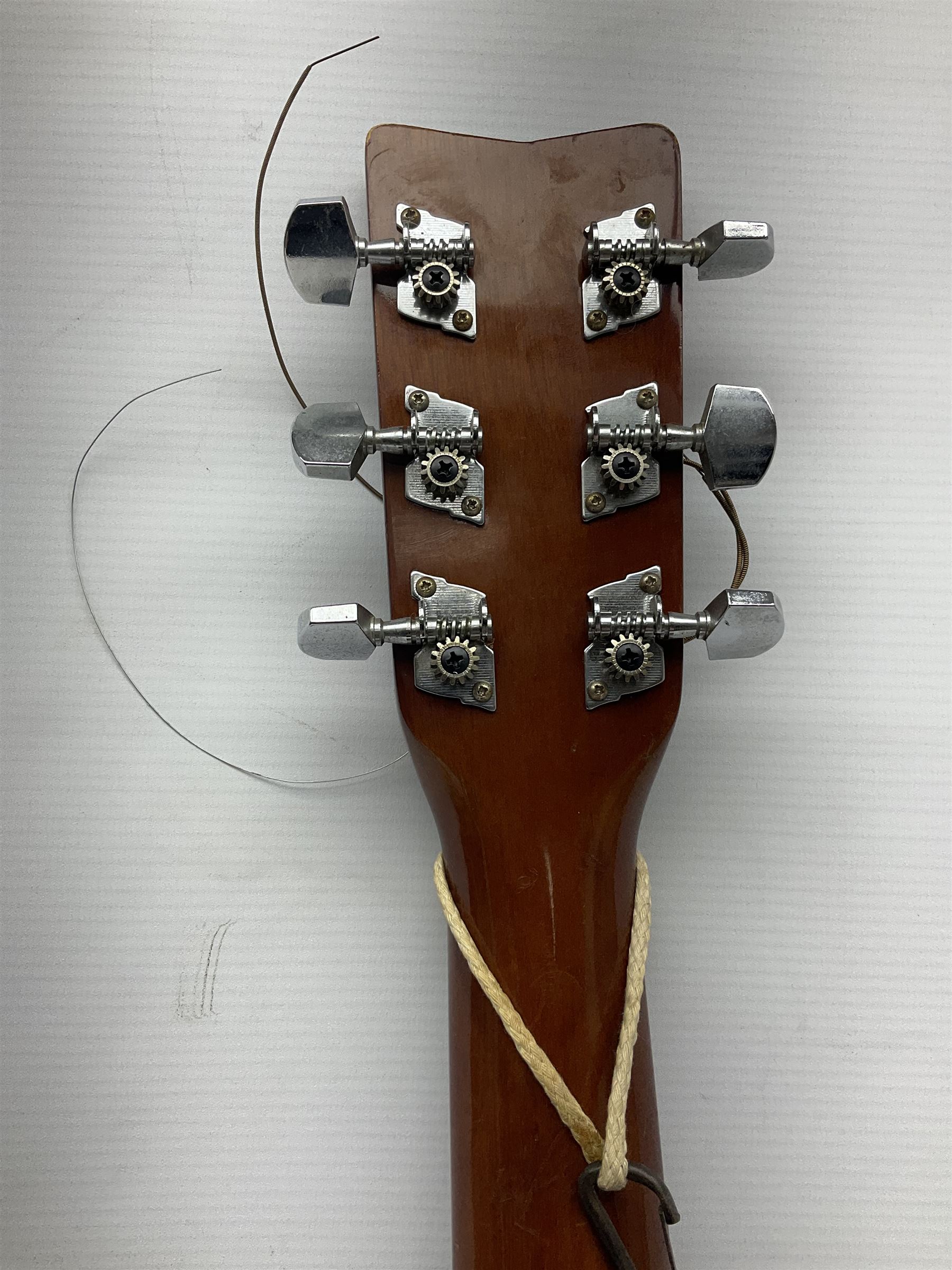 German Hoyer twelve-string acoustic guitar with metallic paper label L106cm; and Indonesian Yamaha F-310 acoustic guitar (2)