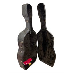 Velvet lined fibreglass double bass case H200cm - THIS LOT IS TO BE COLLECTED BY APPOINTMENT FROM DUGGLEBY STORAGE, GREAT HILL, EASTFIELD, SCARBOROUGH, YO11 3TX