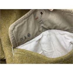 Japanese Type 38 winter tunic, the lining stamped with various Japanese character marks