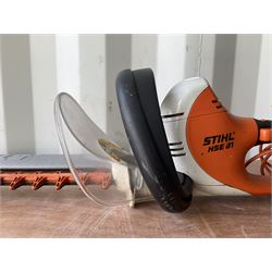 Stihl HSE 81 electric hedge trimmer 28 inch blade - THIS LOT IS TO BE COLLECTED BY APPOINTMENT FROM DUGGLEBY STORAGE, GREAT HILL, EASTFIELD, SCARBOROUGH, YO11 3TX