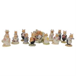 Collection of Royal Doulton Brambly Hedge figures, including Shooting the Rapids, Poppy Eyebright, Clover, Mr Apple, Dusty Dogwood etc  