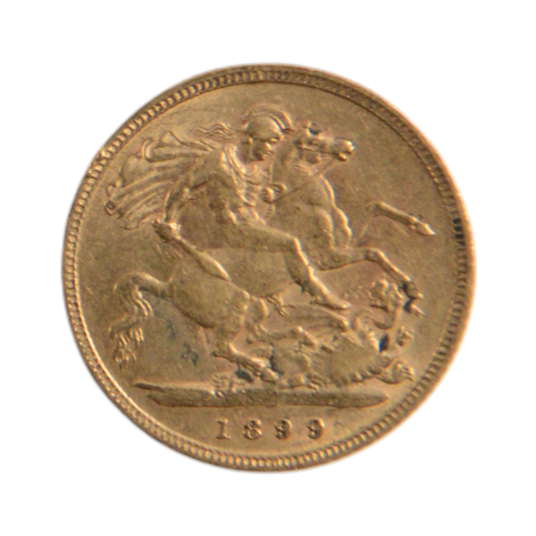 Queen Victoria 1899 gold half sovereign coin