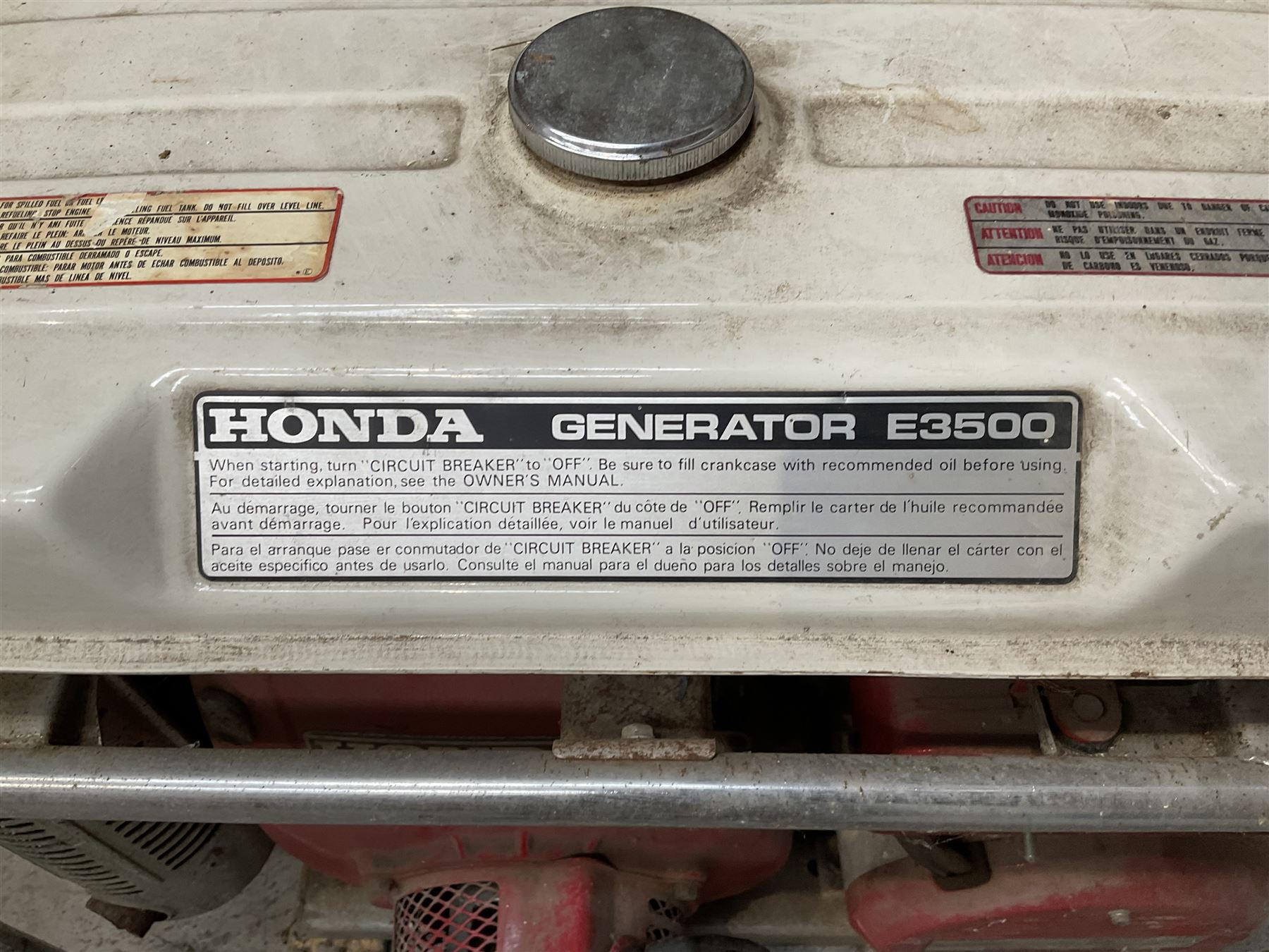 Honda E3500 petrol generator