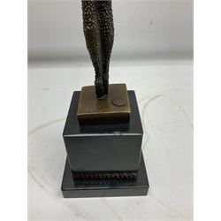 Art Deco style bronze, Starfish dancer, upon a black marble plinth, after Dimetri H Chiparus, signed and with foundry mark, H47cm
