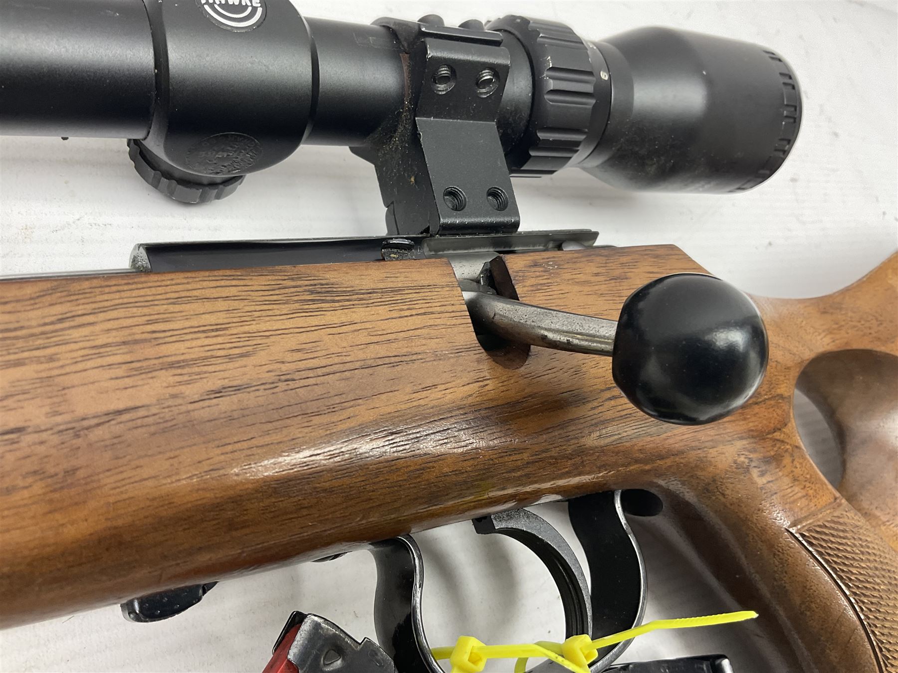 SECTION 1 FIREARMS CERTIFICATE REQUIRED - LEFT HANDED J.G. Anschutz .22 long round bolt action rifle, the 36cm (14