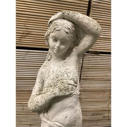 Cast stone white painted garden statue figure - THIS LOT IS TO BE COLLECTED BY APPOINTMENT FROM DUGGLEBY STORAGE, GREAT HILL, EASTFIELD, SCARBOROUGH, YO11 3TX