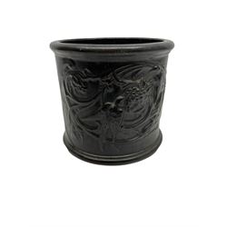 Lovatt Langley jardiniere of molded form, depicting birds upon blossoming branches