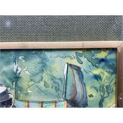 Robert Littleford (British 1940-): Children's Entertainer, watercolour signed and dated '78, 32cm x 47cm 