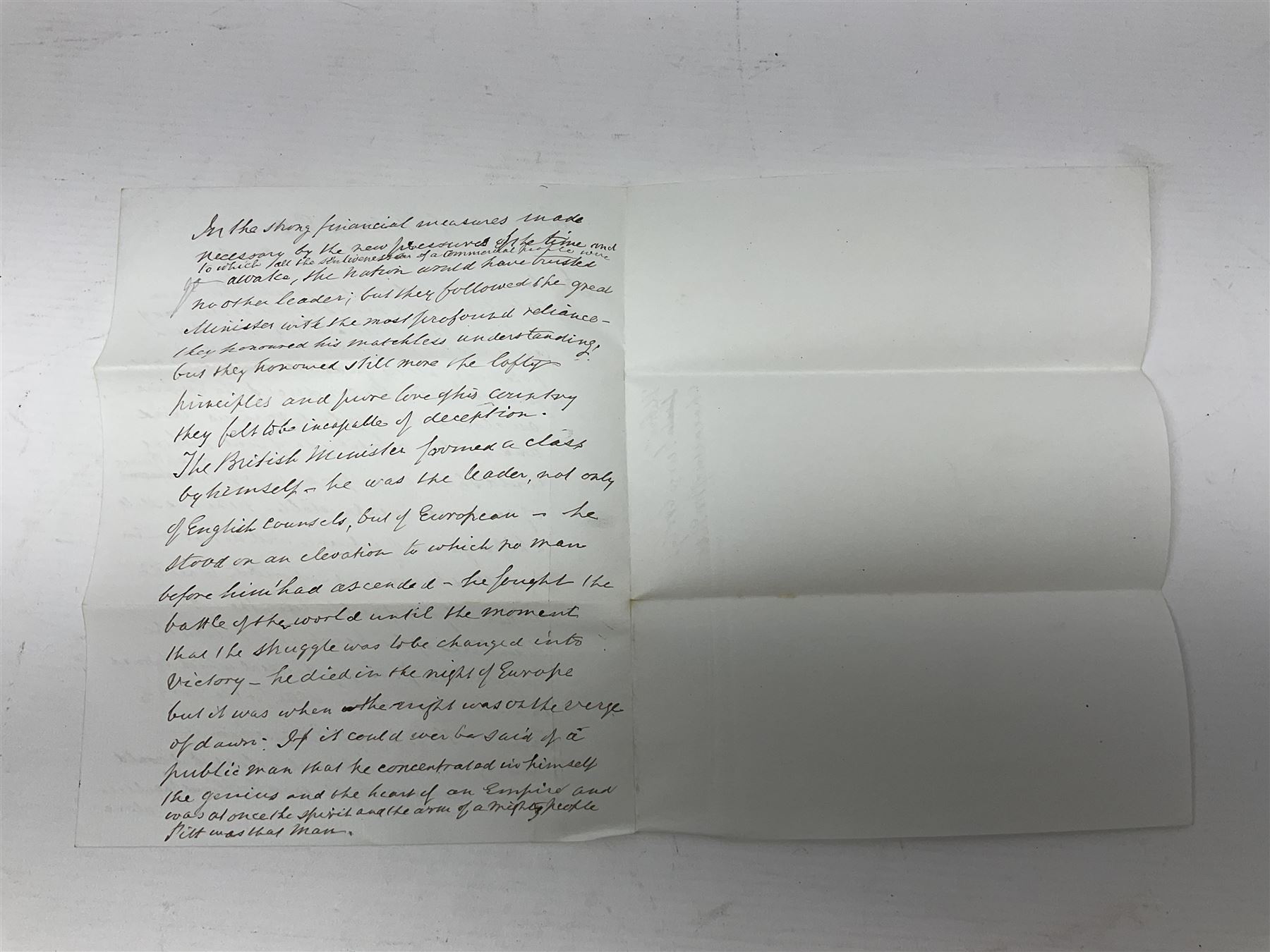 George IV Coronation ephemera, comprising a hand written description of the Coronation Procession as experienced by J.Rivington Hill, sent to his sister Miss Hannah Maria Hill, dated 26th July 1821, a hand drawn map of the Coronation route, probably by the same hand and newspaper cuttings from 1937, relating to the Coronation of George VI, together with a three hand written extracts of William Pitts speech in support of William Wilberforce on the abolition of slavery in 1792, taken from two books, including Life of the Right Honourable William Pitt, by Philip Henry Stanhope and a printed copy of the 'Memoir of the Late Henry Park Esq Surgeon of Liverpool'