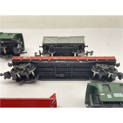 Fleischmann ‘N’ gauge ‘Piccolo’ - sixteen carriages, wagons and cars comprising nos. 8051, 8052, 8055, 8064, 8119K, 8127, 8128, 8129, 8202, 8211, 8224, 8240, 8281, 8301, 8500, 9372; along with Minitrix N503 Shock Van and 13576 6 ton Mineral Wagon; boxed and loose (18) 