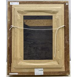 Joseph Taylor of Oxford (British fl.1847-1867): 'The Broad Walk' - Christ Church Meadow, oil on panel titled, signed and further titled with artist's address '1 Oriel Street' verso 30cm x 22cm