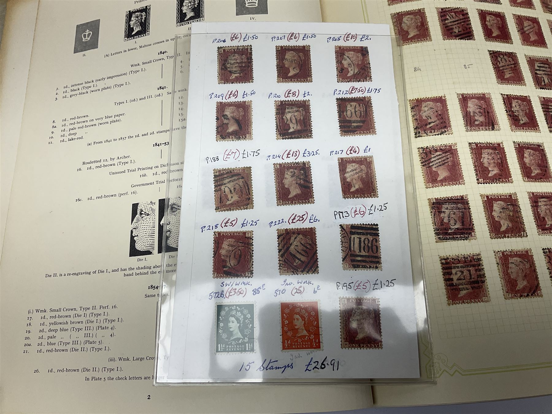 Great British Queen Victoria and later stamps, including perf penny reds, half penny 'bantam', King George V half crown seahorse, Queen Elizabeth II pre-decimal issues etc, housed in a green 'Windsor Album'