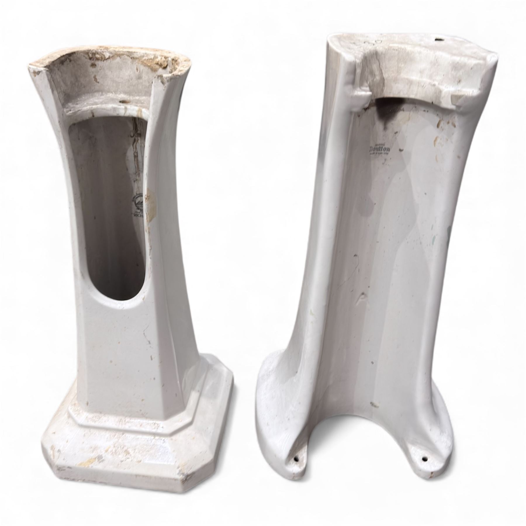 Collection of three sinks - one Belfast Sink plus two handwash sinks with two pedestals