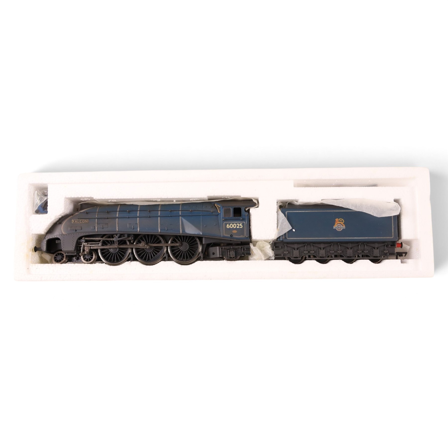 Five Bachmann 00 gauge locomotives, comprising A4 Class 4-6-2 'Falcon' no.60025, no. 31951A A4 Class 'Union of South Africa' no. 60009, 'Sir Nigel Gresley' no. 60007, no. 31956 A4 Class 'Golden Eagle' no. 4482 and no. 31952  A4 Class 'Mallard', four in original boxes