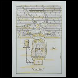 Charles Bronson (Charles Arthur Salvador) (British 1952-): A comprehensive collection of five hundred mixed media works executed between 2000 and 2025. Produced during the artist’s long-term incarceration, the works are primarily in ink, coloured pencil and mixed media on paper. The collection includes multiple formats: A5 (15 works), A4 (308 works), A3 (164 works) and A2 (13 works). Some are signed and dated; a number are executed on the reverse of official prison documents and other repurposed materials, reflecting the limited availability of art materials within the prison environment. This collection represents the largest body of the artist’s work to be offered as a single lot and has not previously been available on the market. (500) (unframed)

Notes: Dated examples span the period from 2000 to 2025, with the greatest concentration produced between 2012 and 2019 and including a group of recent large-scale works from the final years of the period; approximately twenty percent are undated.