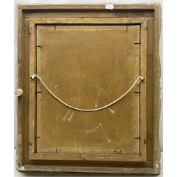 Agostino Bosia (Italian 1886-1962): Still Life of Pansies and Flowers in a Vase, oil on board signed and dated '55, 48cm x 38cm