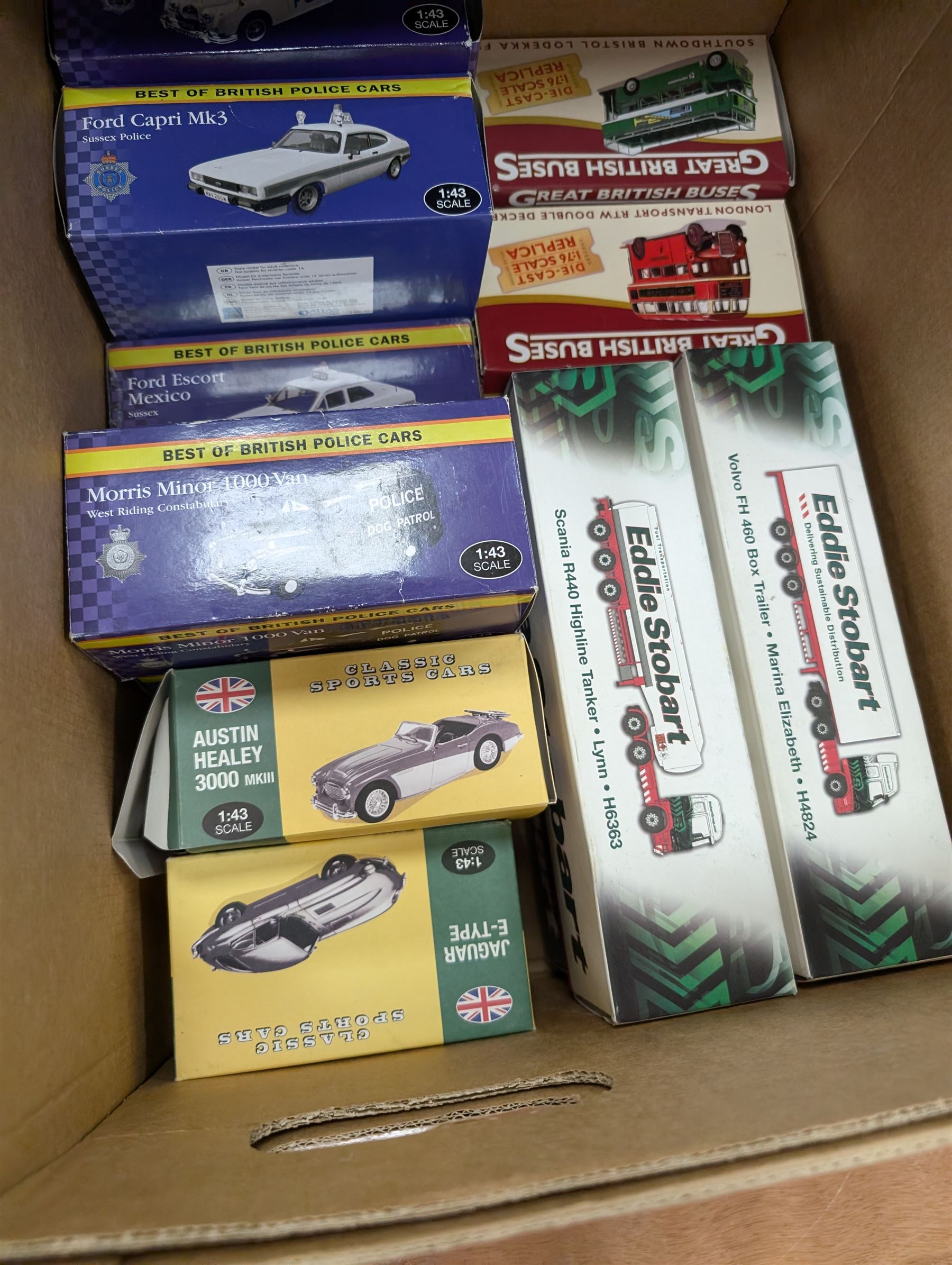 Collection of boxed Atlas Editions diecast vehicles, predominantly Eddie Stobart, together with a Baller Hauler Scarface diecast model