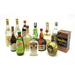 Mixed alcohol including Smirnoff vodka, 35cl, 37.5%vol,  Vermouth Martini Rosso, 75cl, 15%vol etc,  various contents and proofs, 12 bottles