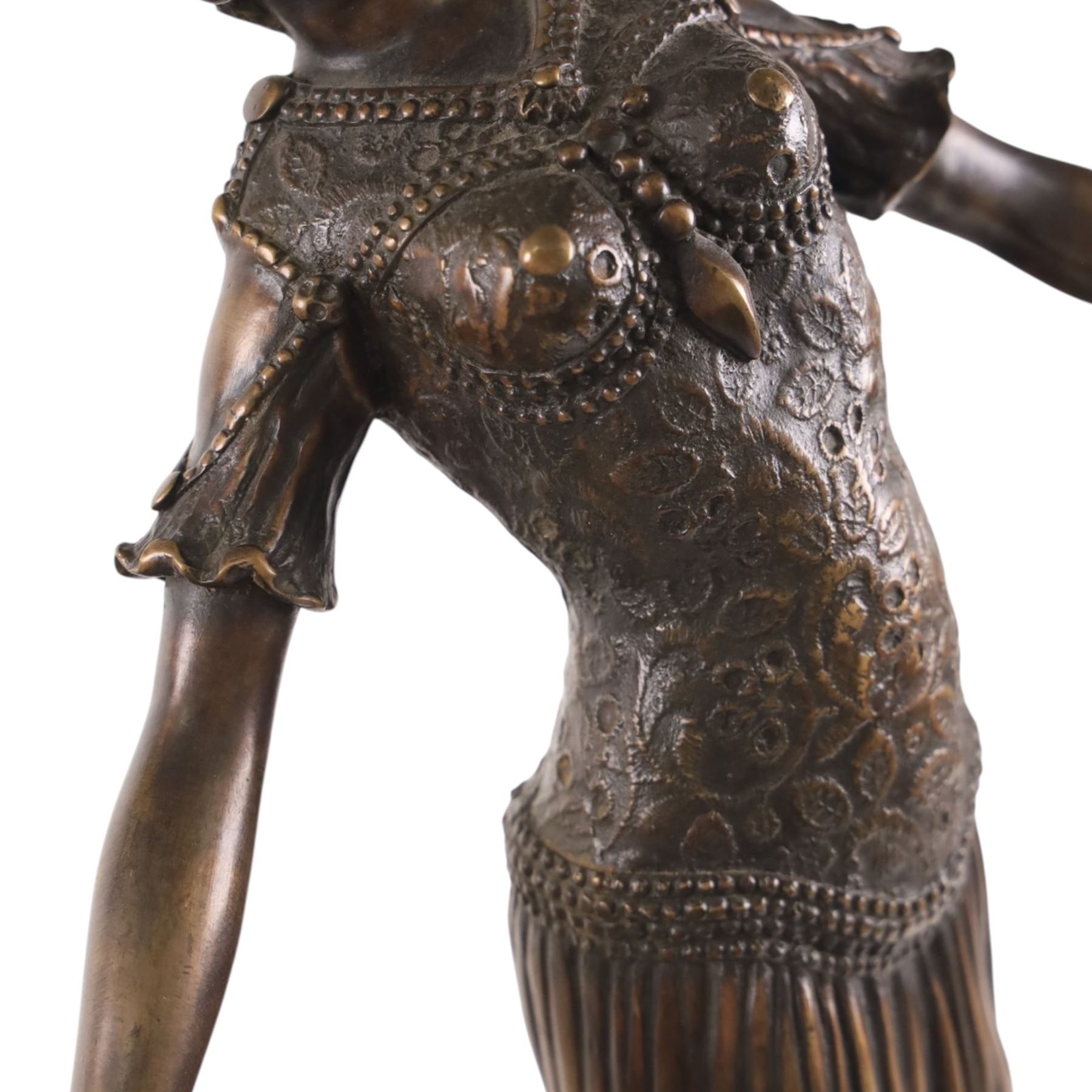 After Chiparus three Art Deco figures modelled dances, H60cm 