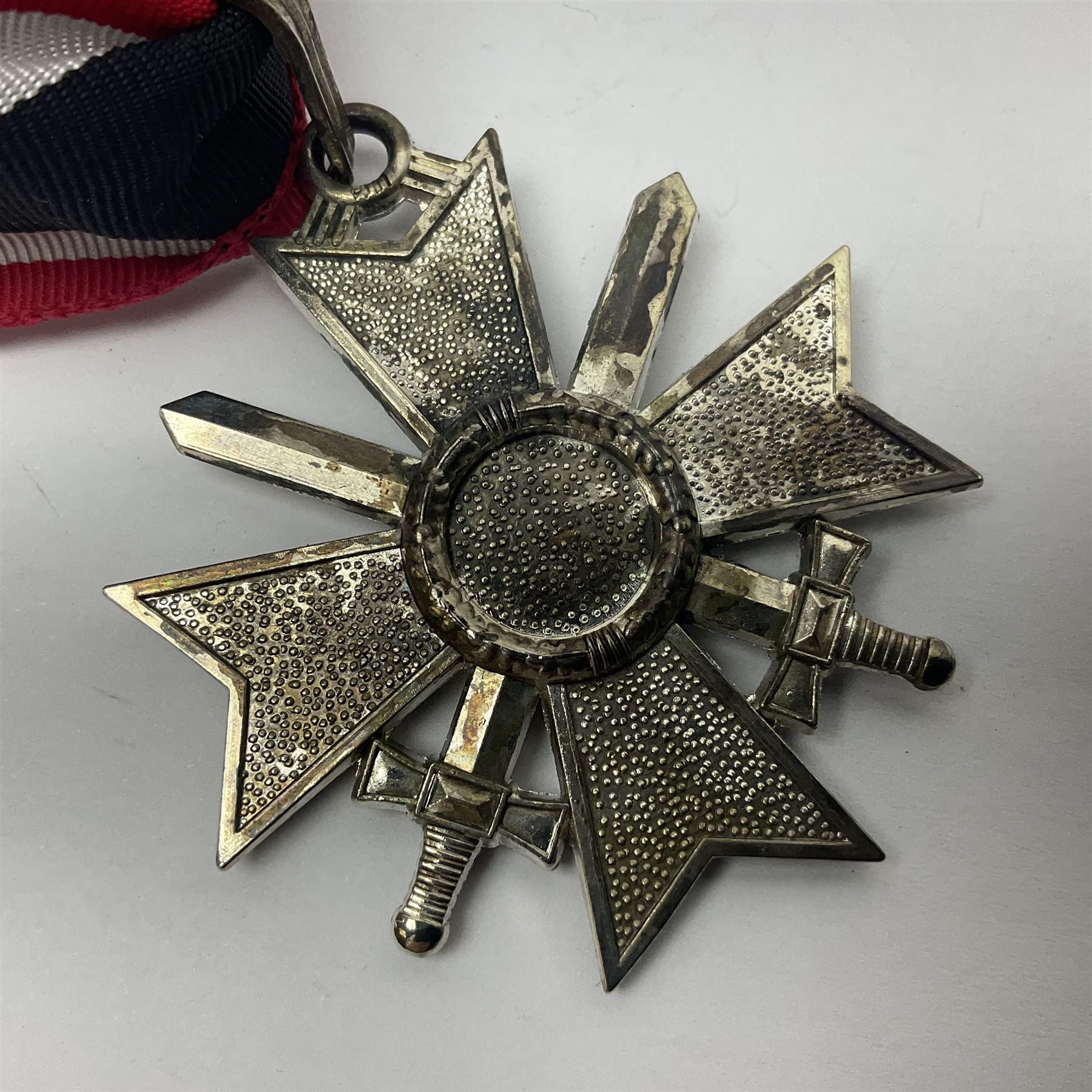 Four German awards c1957 - Knights Cross of the War Merit Cross, War Merit Cross 1st Class, Faithful Service Cross and Silver Wound badge (4)