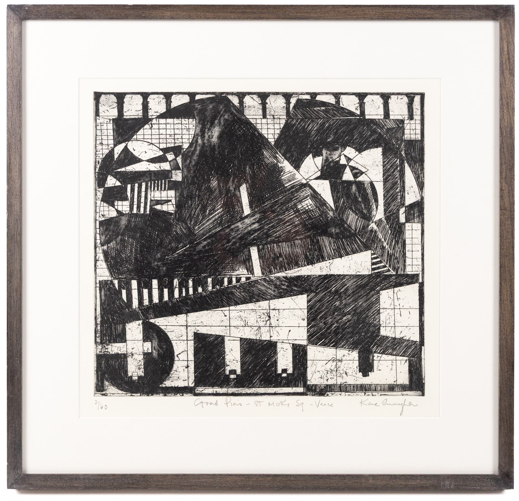 Kane Cunningham (British 1961-): 'St Mark's Square - Venice', etching with aquatint signed titled and numbered 2/60 in pencil 30cm x 33cm