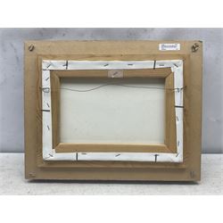 Tim Brough (British 20th century): Still Life with Strawberries, oil on canvas signed 24cm x 34cm