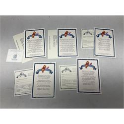 Collection of eight Disney Pooh and Friends figures, comprising Hip, hip Poohray for birthdays, Tricks and treats for someone sweet, We'll share forever whatever the weather, Thanks for being a Caring Sort of Bear, Now it's perfect just like you, Have a red-shirt red letter day, Life is sweet and I love you Mama, all with boxes