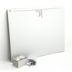  White resin rectangular shower tray (110cm x 90cm) and shower waste fitting  