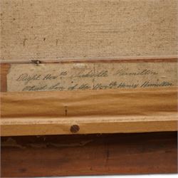 Irish School (Late 18th century): Portrait of the 'Right Honourable Sackville Hamilton (Irish 1732-1818) Third Son of the Honourable Henry Hamilton (1692-1743)', oil on canvas unsigned, labelled verso 71cm x 61cm
Provenance: direct from the family of the sitter
Notes: Sackville Hamilton was a notable Irish politician, one of the most important roles of his career included serving a long tenure as under-secretary to the Lord Lieutenant of Ireland. He was the son of the Hon. Henry Hamilton, he married Arabella Berkeley, a daughter of Bishop George Berkeley. 