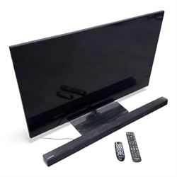 Panasonic TX-L42E6BK 42 inch flatscreen TV with Samsung soundbar