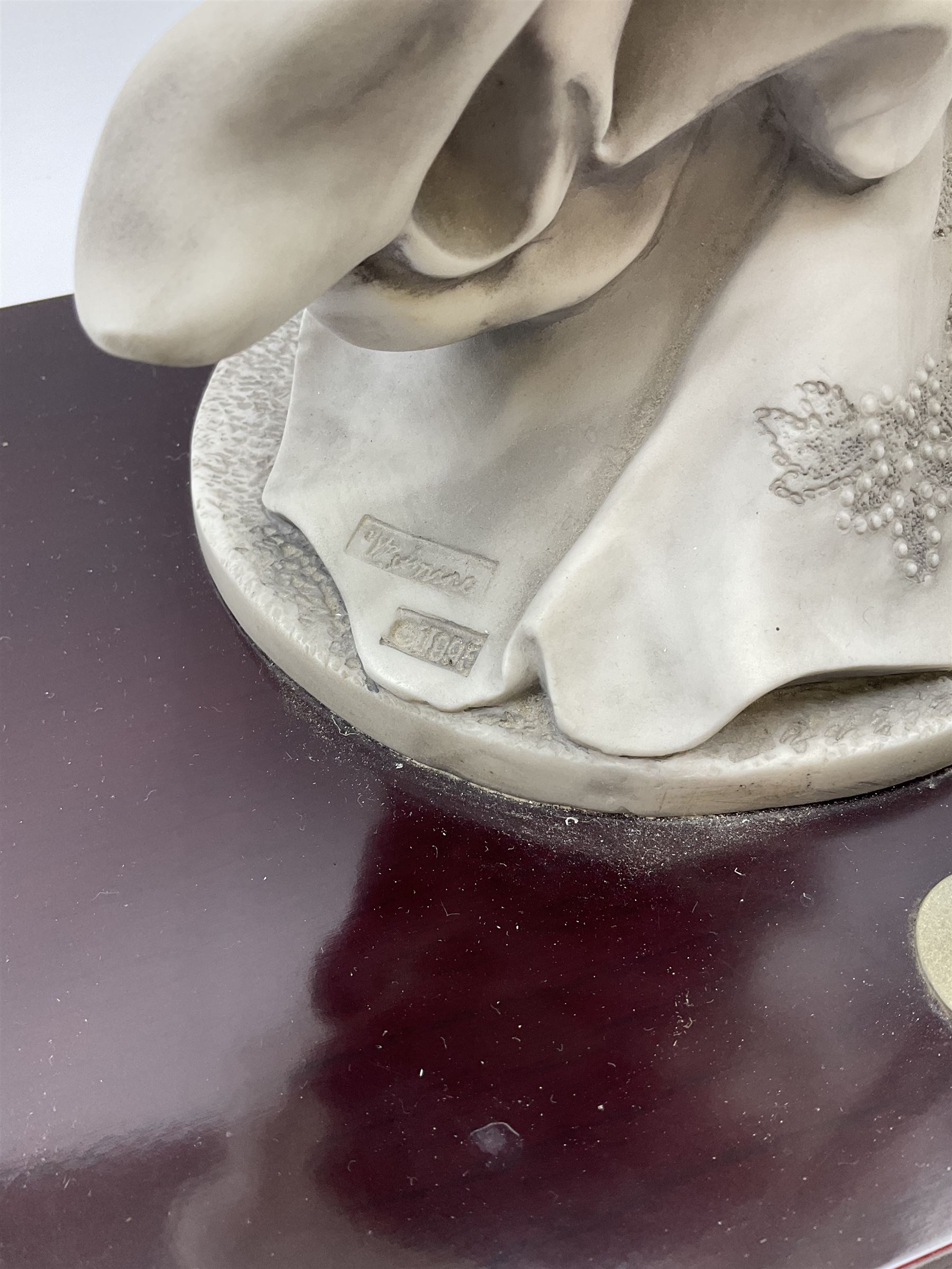 Figural lamp from 'The Juliana Collection', with cream shade, H85cm