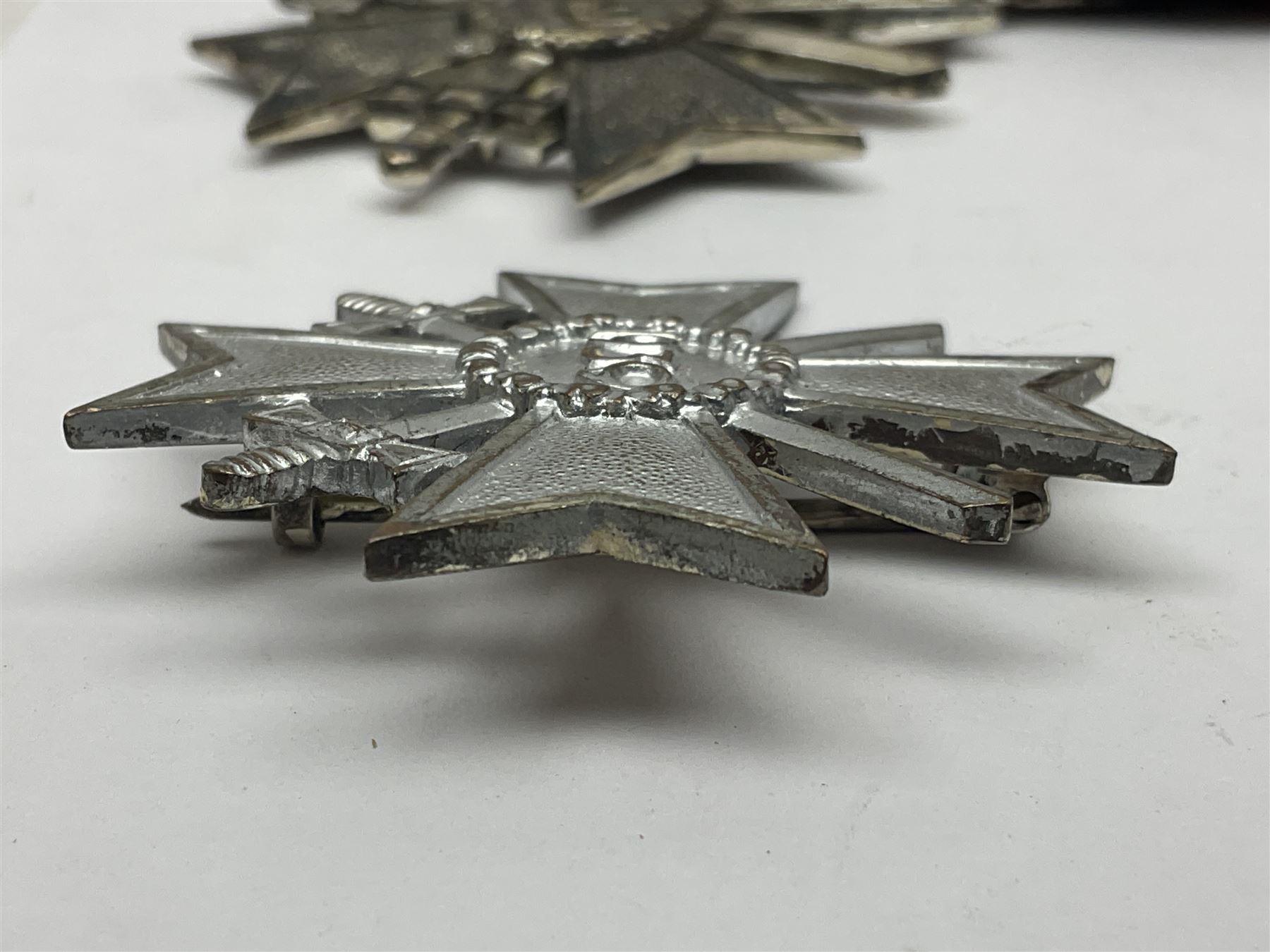 Four German awards c1957 - Knights Cross of the War Merit Cross, War Merit Cross 1st Class, Faithful Service Cross and Silver Wound badge (4)