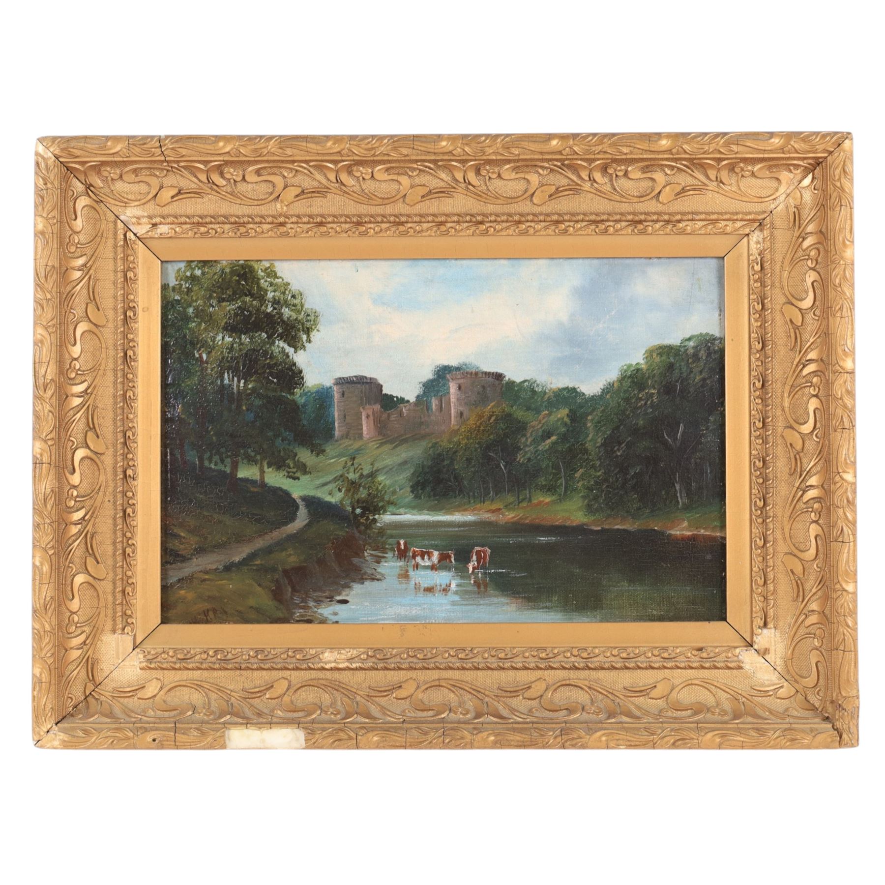 W G Tennie (19th/20th century): 'Sannox Glen Arran', oil on canvas laid on board signed and titled 34cm x 52cm; three other river landscape oils (4)