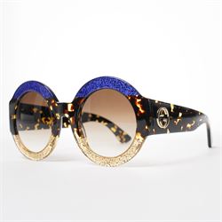 Gucci - pair of oversized round sunglasses, with gradient tinted lenses in a tortoiseshell...