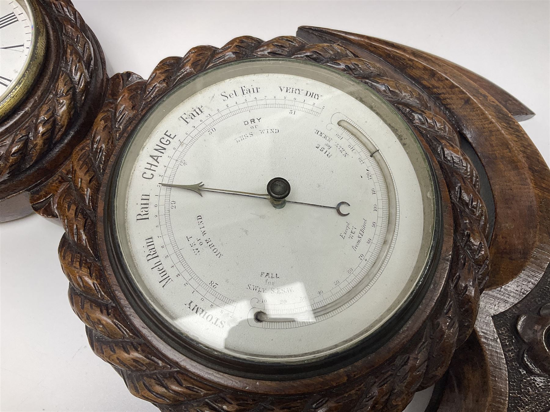 Silver Cross style dolls pram, copper warming pan with turned wooden handle, family Bible, Whitby Ordnance Survey maps etc, and a wooden barometer in the form of an anchor