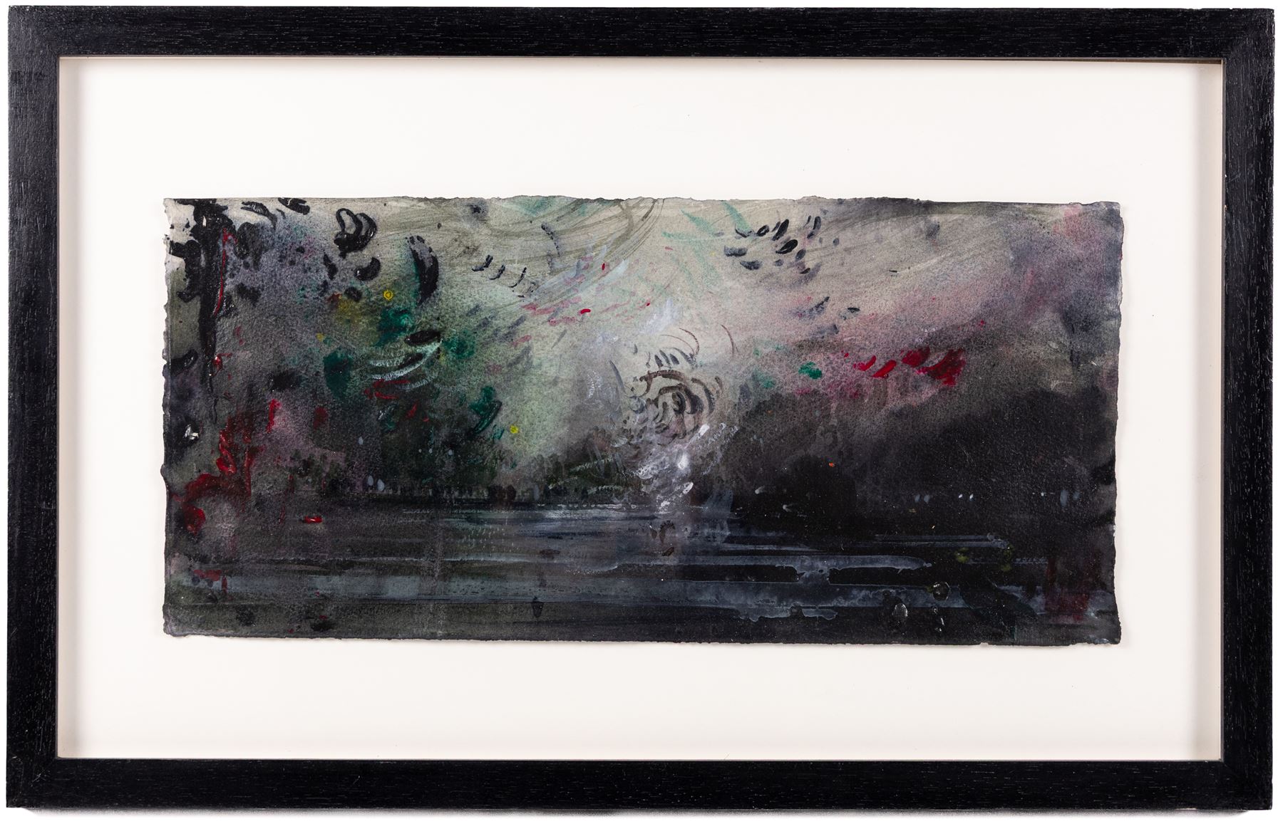 Kane Cunningham (British 1961-): 'Storm Ali - Borrowdale', watercolour, signed and titled verso 19cm x 41cm